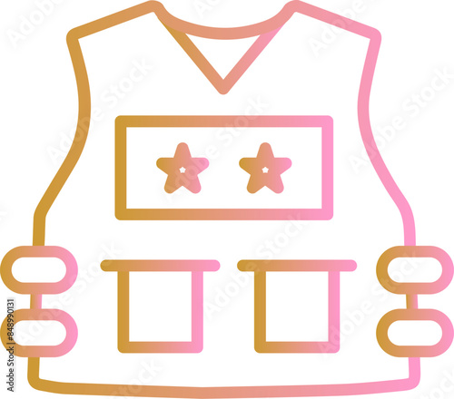 Police Vest Vector Icon