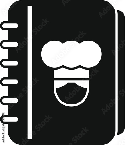 Cookbook icon representing cooking recipes and culinary arts, perfect for food related designs