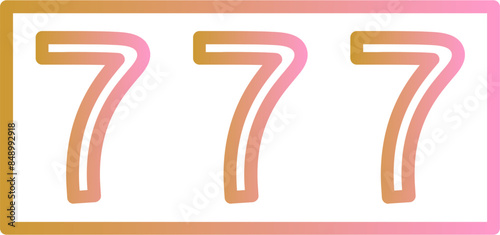 Triple Sevens Vector Icon