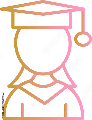 Female Student Vector Icon