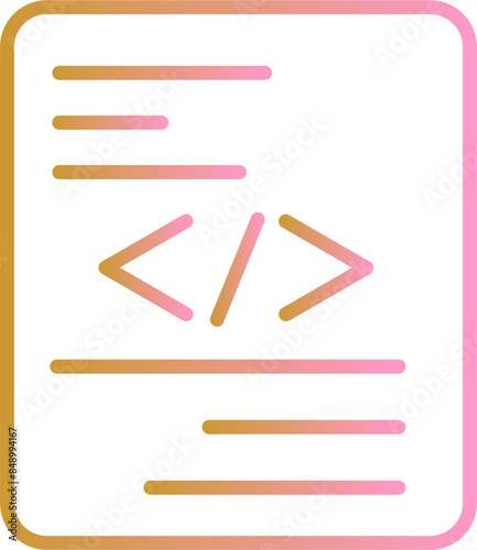 Piece of Code Vector Icon