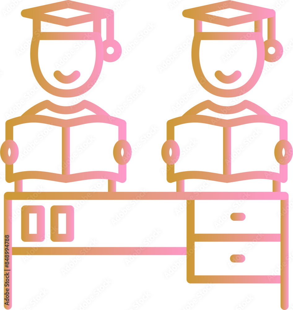 Combined Study Vector Icon Combined Study Vector Icon