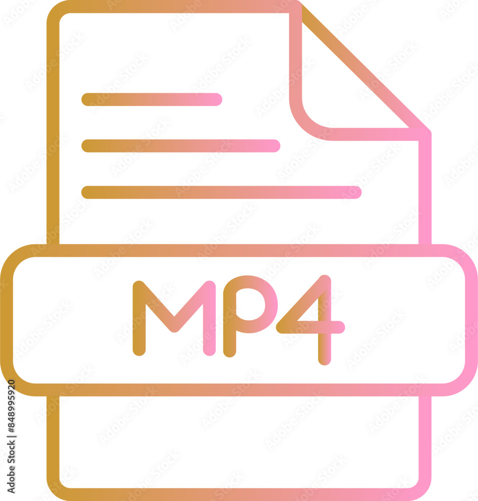 MP4 Vector Icon MP4 Vector Icon