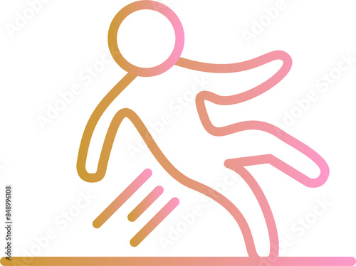 Danger of Slipping Vector Icon