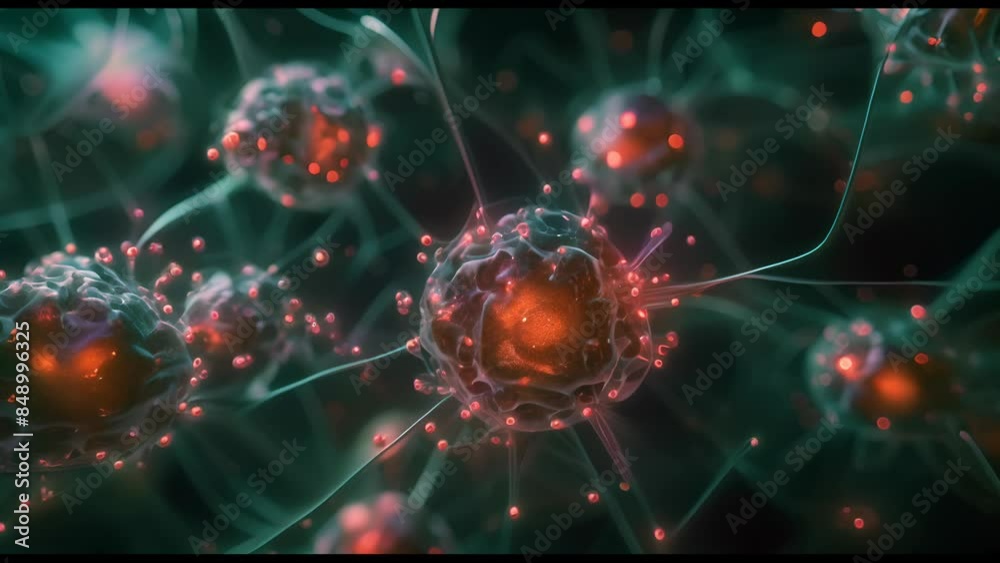 A close up of a bunch of red and blue dots. The dots are connected by wires and are all different sizes. The image has a futuristic feel to it A close up of a bunch of red and blue dots. The dots are connected by wires and are all different sizes. The image has a futuristic feel to it
