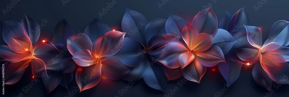 Fototapeta premium Elegant abstract flower background banner 