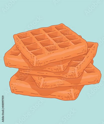 Waffle Waffles Five Pieces