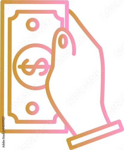 Cash Receiving Vector Icon