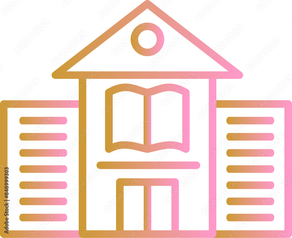 Library Building Vector Icon