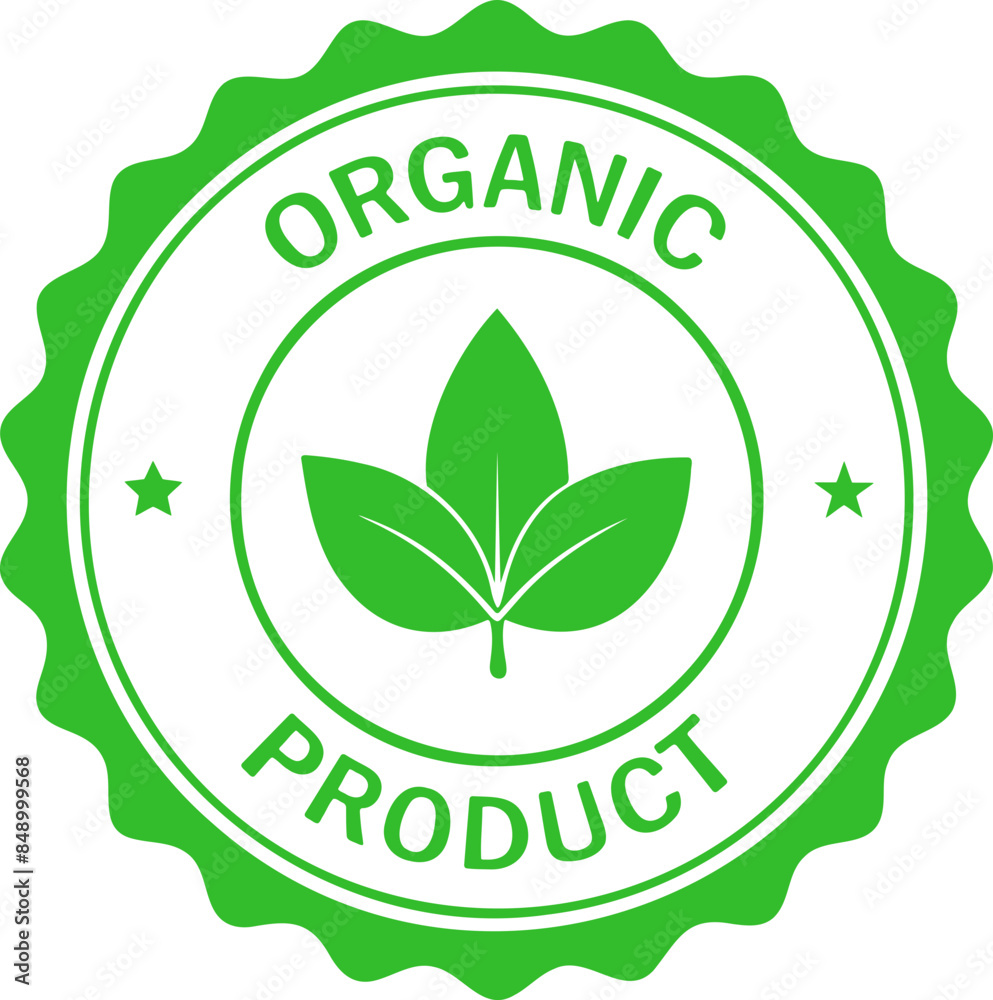 Organic product stamp badge Organic product stamp badge