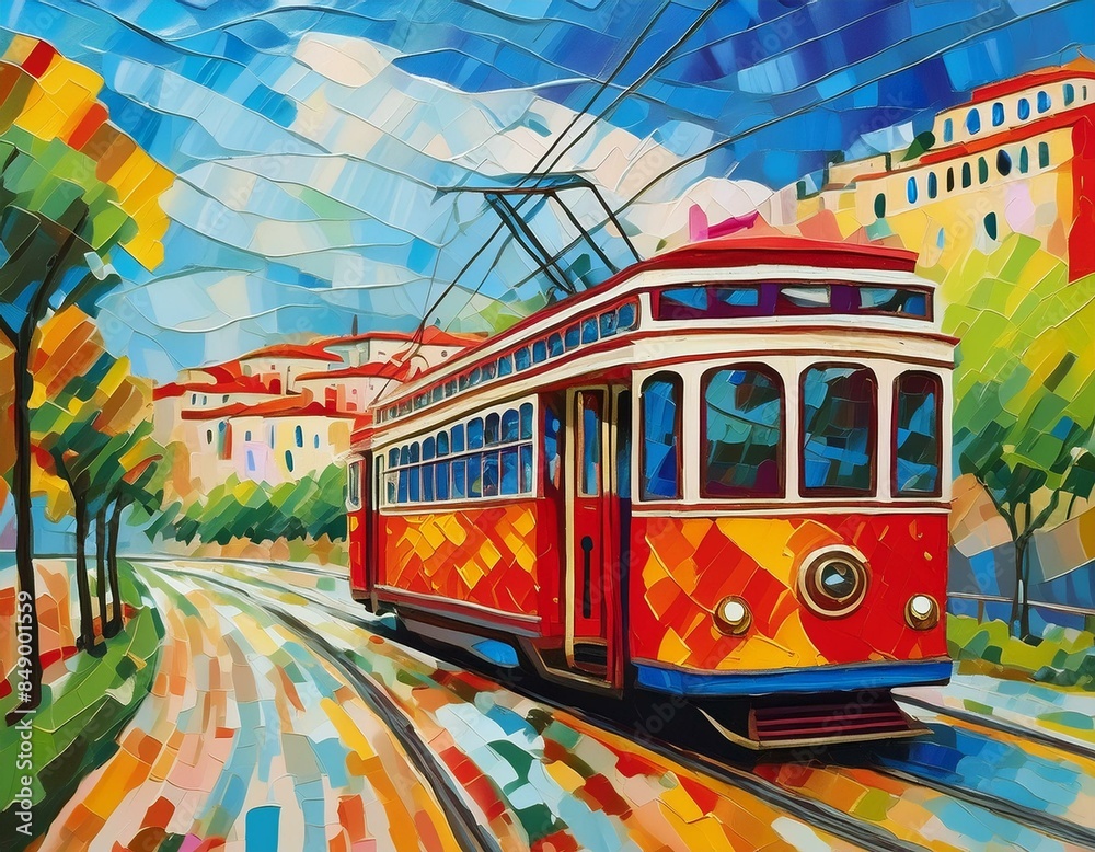 Obraz premium Red Tram