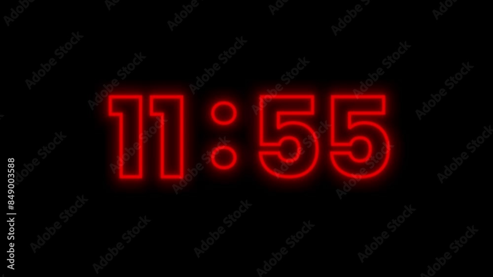 countdown clock neon animation background countdown clock neon animation background