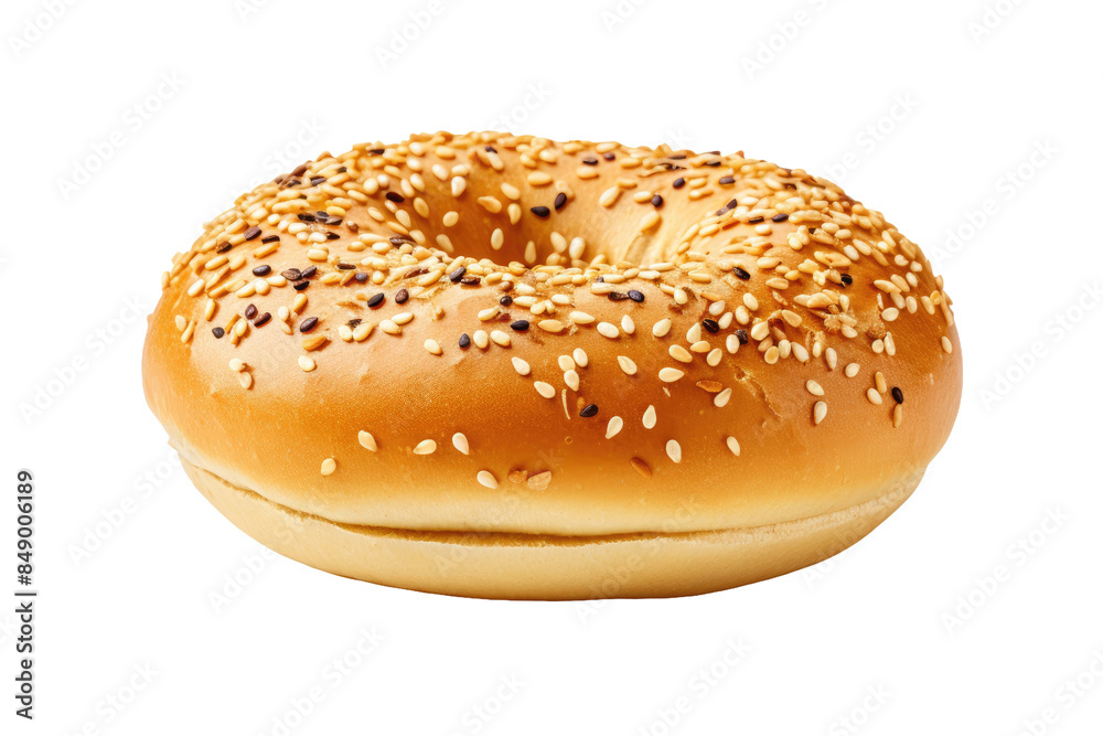 Sesame Symphony: A Bagels Elegant Dance on a Clear PNG or White Background. Sesame Symphony: A Bagels Elegant Dance on a Clear PNG or White Background.