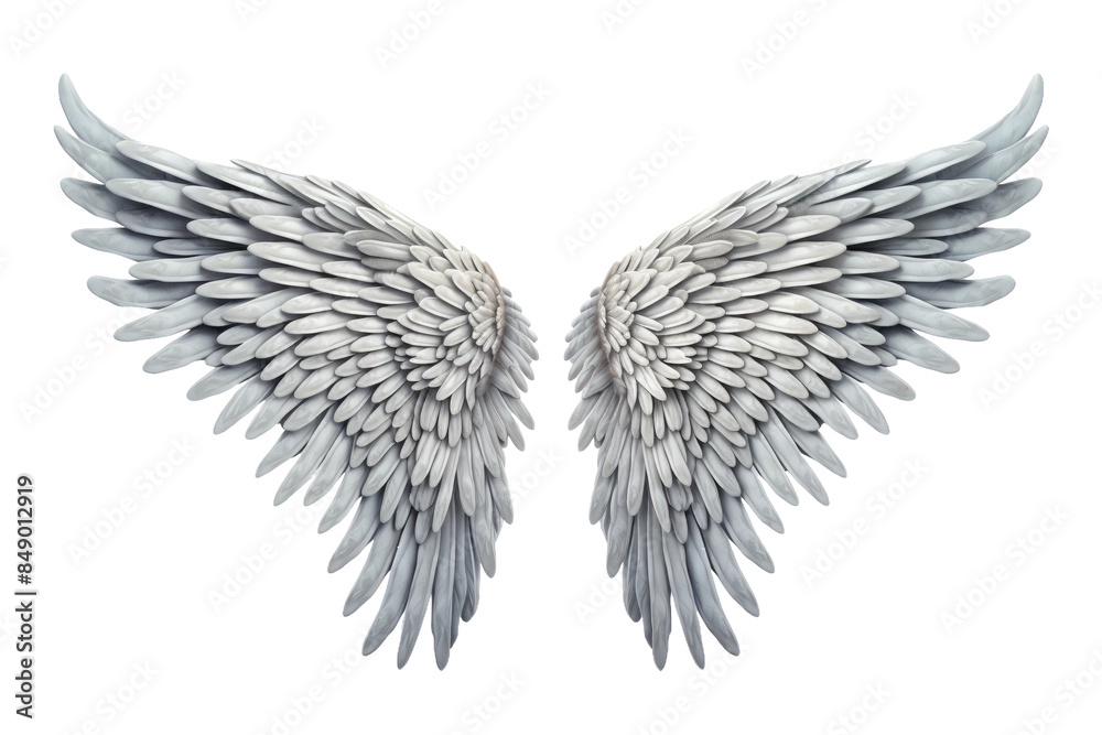 Ethereal Wings of Serenity on a Clear PNG or White Background. Ethereal Wings of Serenity on a Clear PNG or White Background.