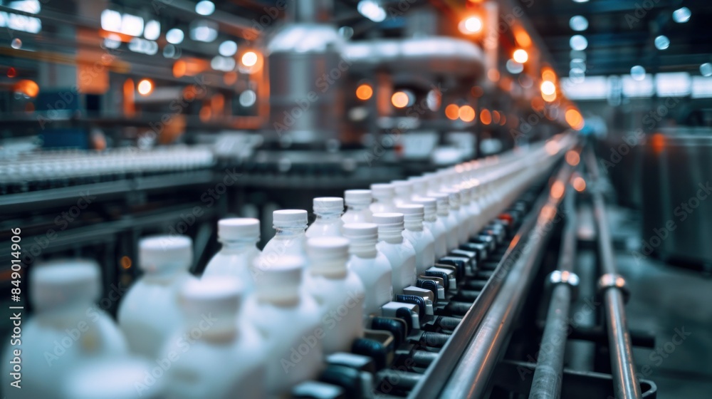 factory, production line, conveyor belt, dairy, milk, bottle, plastic, beverage, food, manufacturing, industry, liquid, container, automated, assembly line, processing, bottling, carton, commercial, m factory, production line, conveyor belt, dairy, milk, bottle, plastic, beverage, food, manufacturing, industry, liquid, container, automated, assembly line, processing, bottling, carton, commercial, m