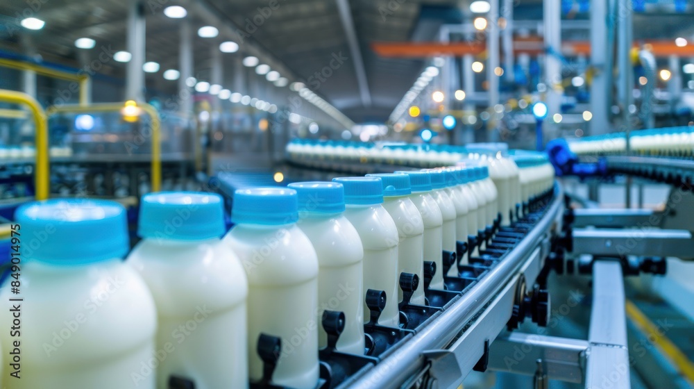 factory, production line, conveyor belt, dairy, milk, bottle, plastic, beverage, food, manufacturing, industry, liquid, container, automated, assembly line, processing, bottling, carton, commercial, m factory, production line, conveyor belt, dairy, milk, bottle, plastic, beverage, food, manufacturing, industry, liquid, container, automated, assembly line, processing, bottling, carton, commercial, m