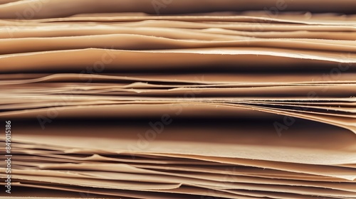 Stack of papers close-up illustrating paperwork, document management, and office organization