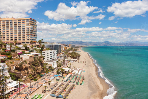 View of the coastline of torremolinos
