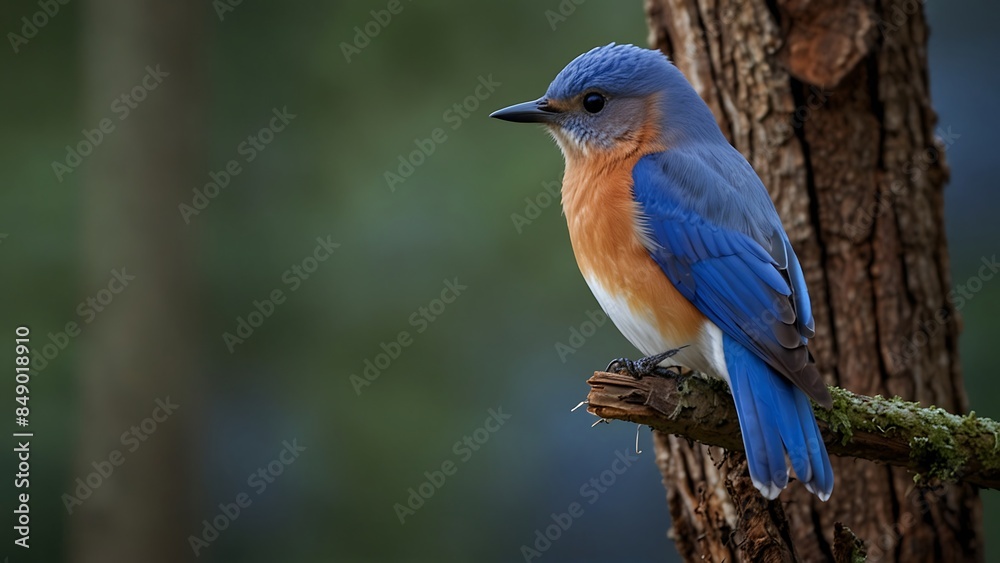 Branch Perfection: Close-Up of an Eastern Bluebird Branch Perfection: Close-Up of an Eastern Bluebird