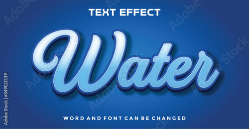 Water editable text effect