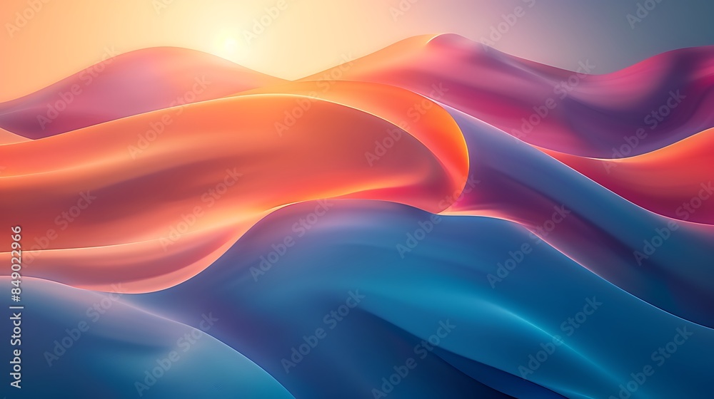 Fototapeta premium Overlapping ellipses with varying opacities for depth, soft pastel hues, hd quality, digital rendering, smooth transitions, geometric precision, modern design, artistic composition, calming ambiance 