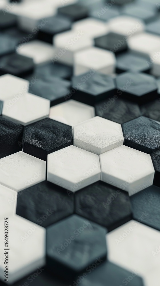 This artwork displays a captivating hexagonal pattern. This artwork displays a captivating hexagonal pattern.