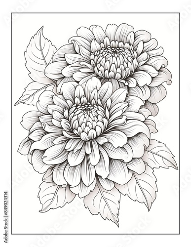 Flower Coloring Page Design