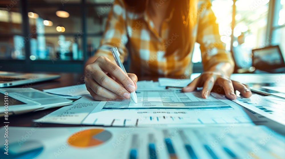 Accountant Analyzing Spreadsheets Accountant Analyzing Spreadsheets