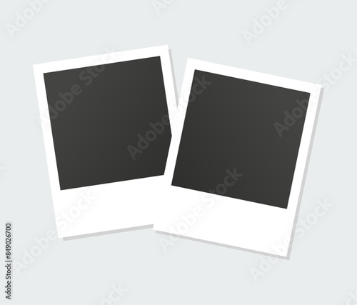 Two Photo frame mockup. Easy editable vector design.