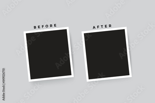 before and after vector frame template
