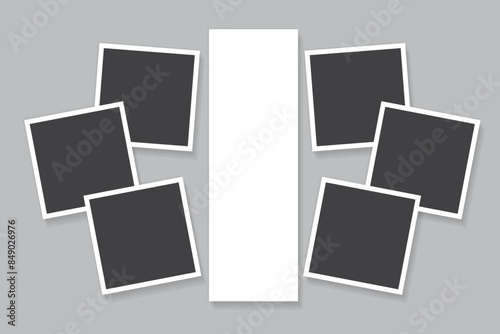  blank instant photograph frame template design