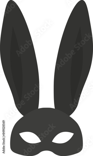Black sexy rabbit mask. Vector illustration.