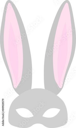Cute rabbit mask icon. Vector illustration.