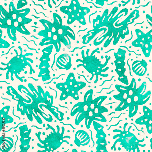 Retro tropics seamless pattern for textile design.