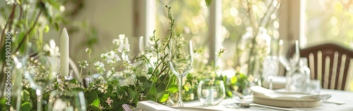 Spring Awakening on a Lush Green Table