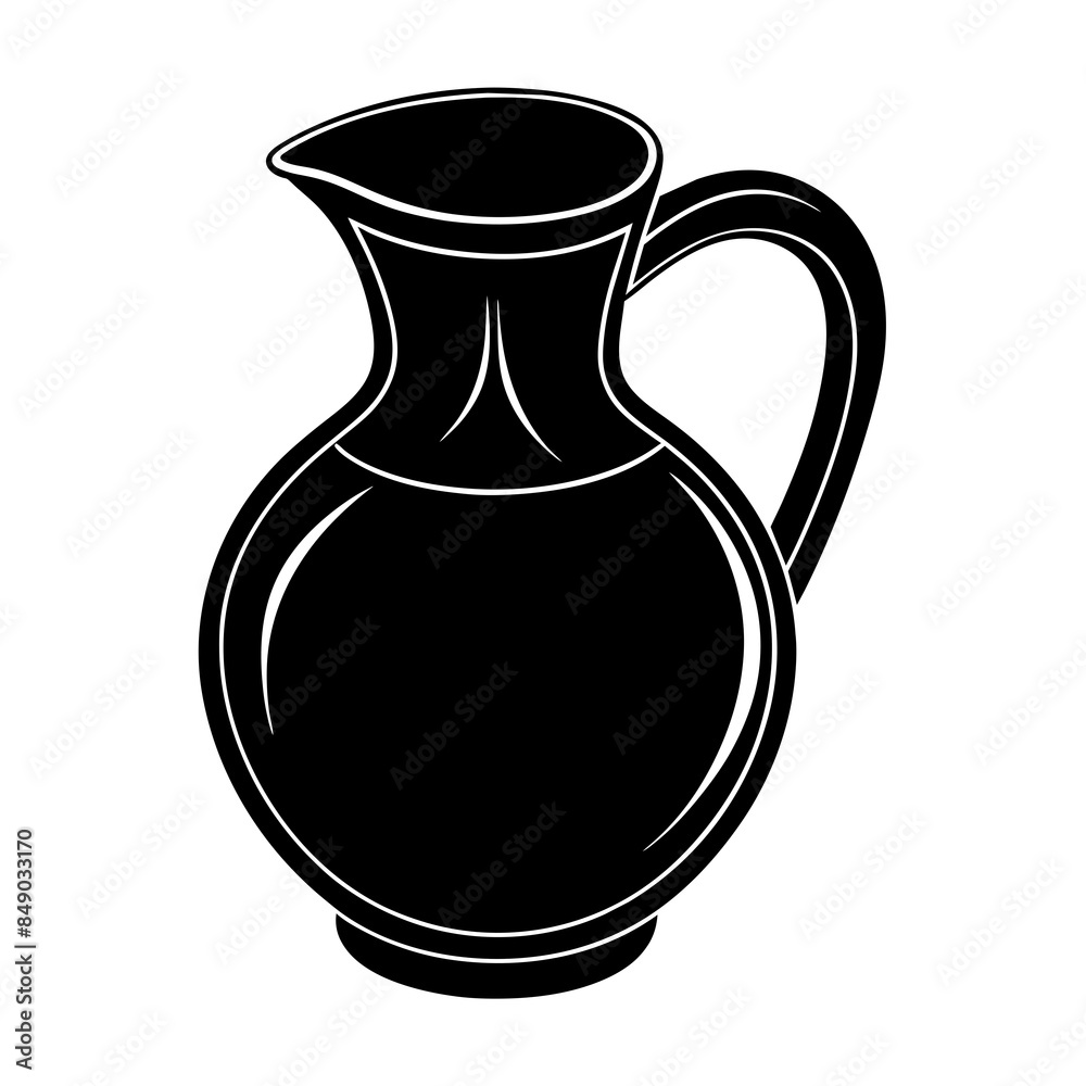 beautiful jug vector silhouette illustration svg file beautiful jug vector silhouette illustration svg file