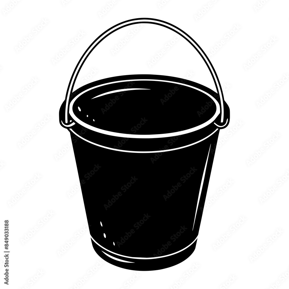 bucket vector silhouette illustration svg file