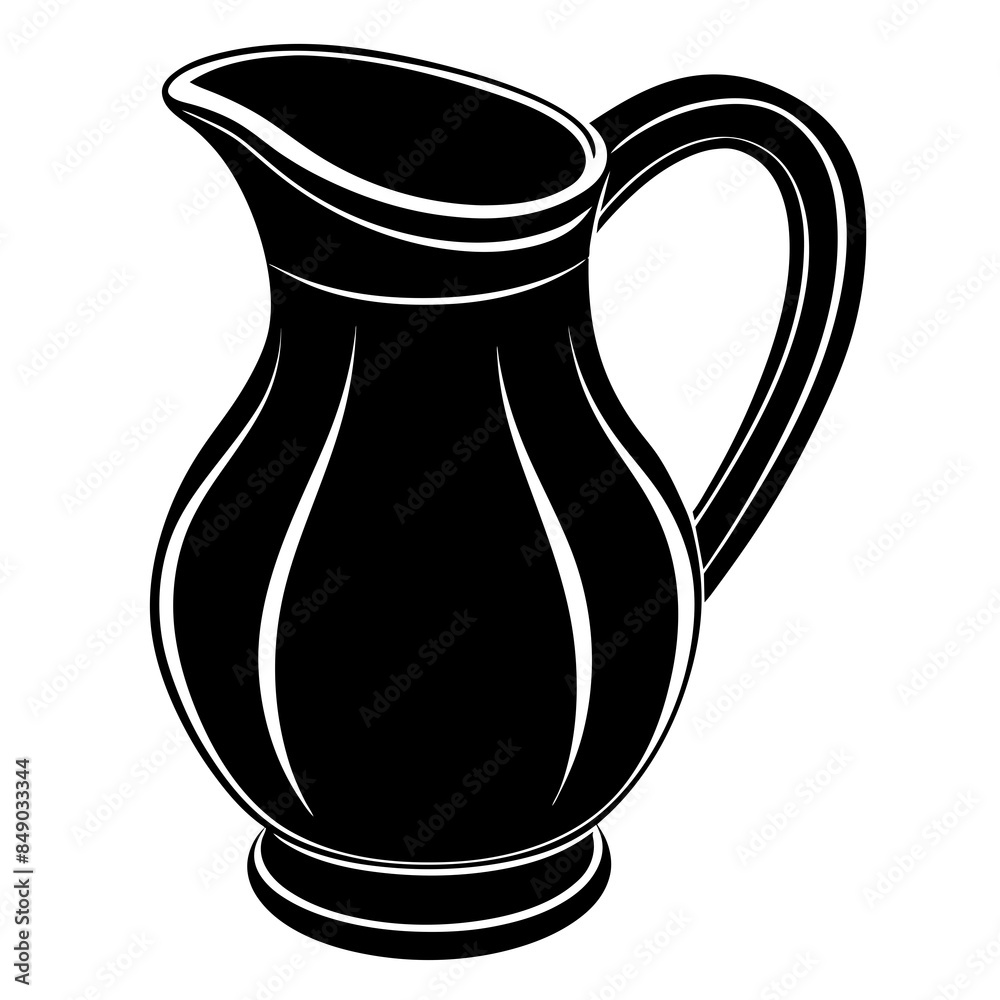beautiful jug vector silhouette illustration svg file 