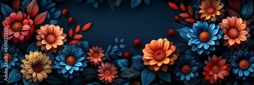 Elegant abstract flower background banner 