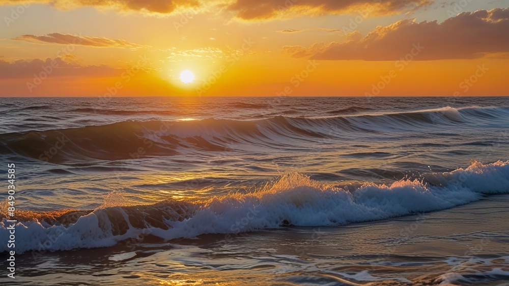 Fototapeta premium Great sunset horizon over the ocean