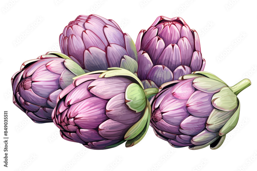 Fototapeta premium Artichokes Hand Drawn Vector