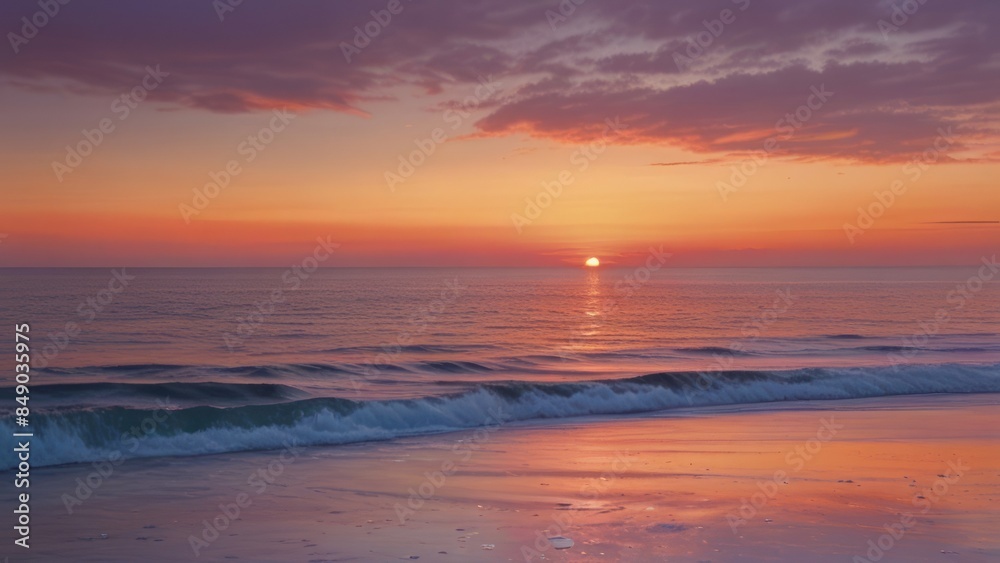 Fototapeta premium Great sunset horizon over the ocean