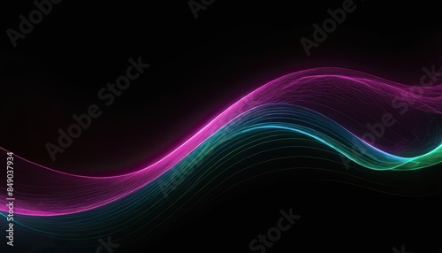 Wallpaper Mural green blue and pink wave abstract background Torontodigital.ca