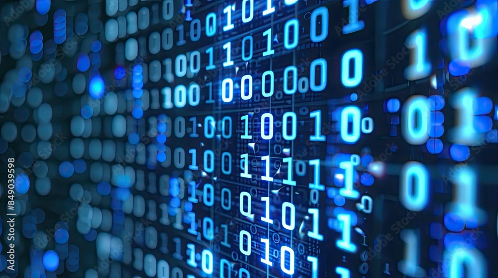 Binary code abstract pattern Binary code abstract pattern