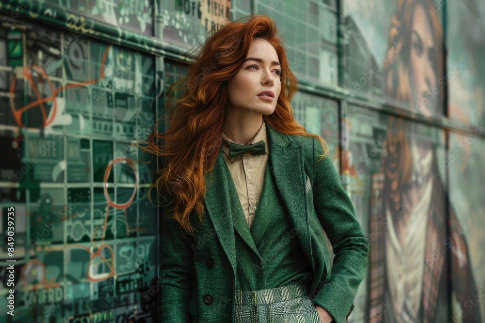 Charismatic Red-Haired Woman in Belfast Wearing Saint Patrick's Day Costume
Charismatic Red-Haired Woman in Belfast Wearing Saint Patrick's Day Costume