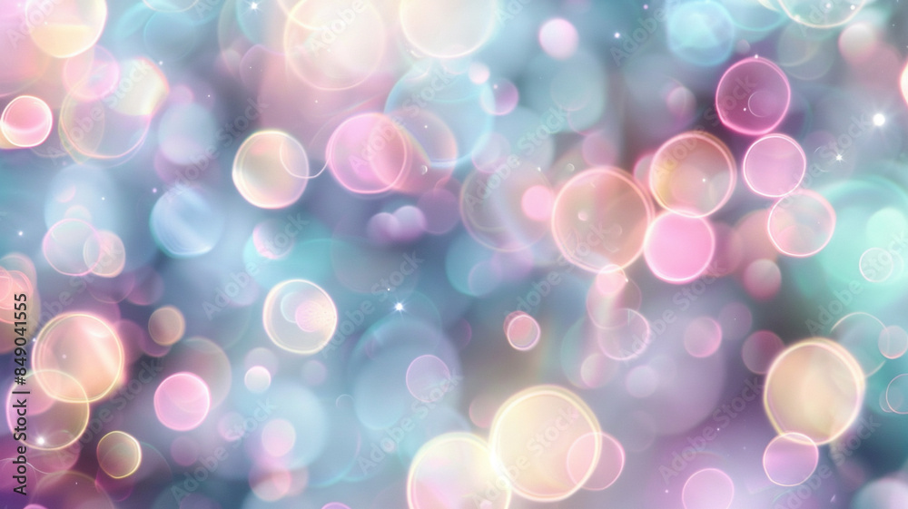 a soft bokeh effect with pastel-colored light circles blending seamlessly a soft bokeh effect with pastel-colored light circles blending seamlessly