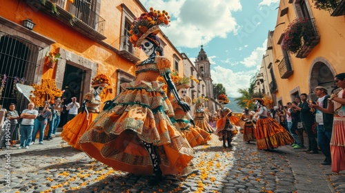 Spirit of Dia de los Muertos in Oaxaca's Bustling Mercado

 photo