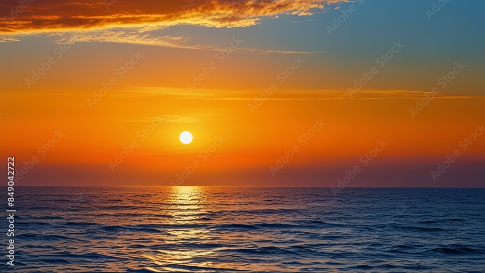 Great sunset horizon over the ocean Great sunset horizon over the ocean