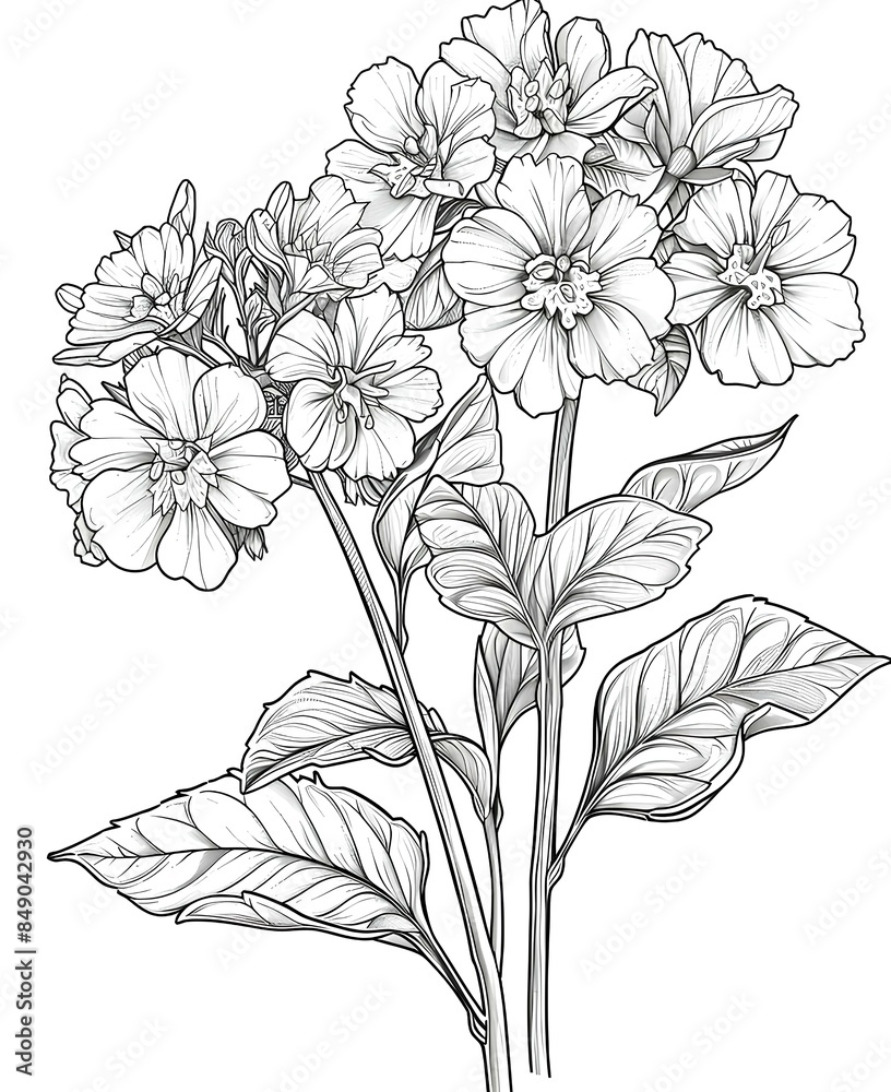Stock Flower coloring sheet. Stock Flower coloring sheet.