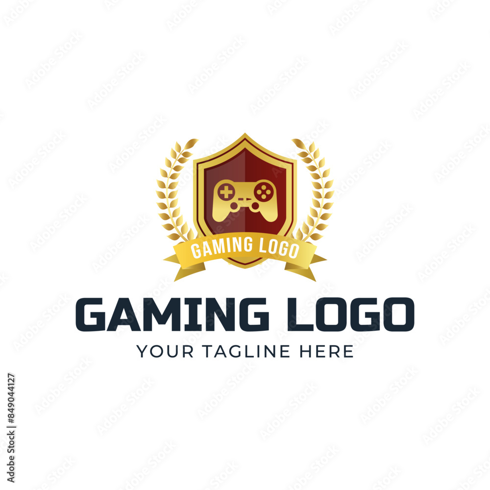 Game console and video games stick logo design template Game console and video games stick logo design template